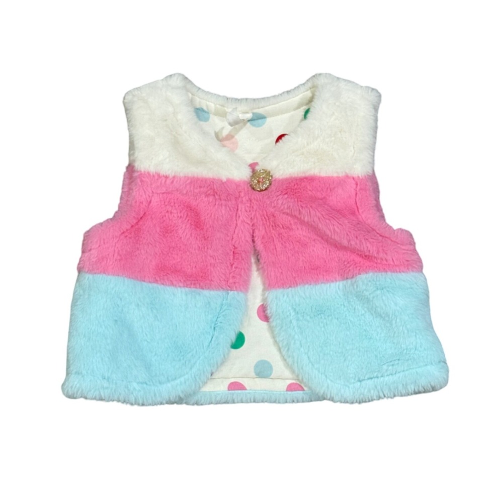 Matilda Jane Wonderment Gumdrop Lane Vest Size 4 reversible Polka Dot Lined Vest